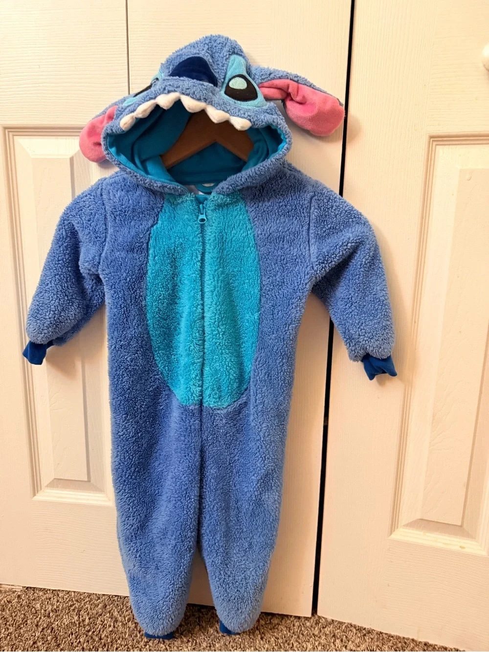 Disney Kids Plush Zip-Up Jacket in Teal Blue